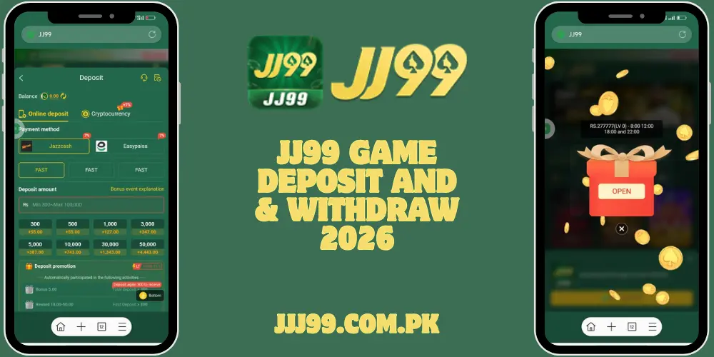JJ99 Game Deposit And Withdraw