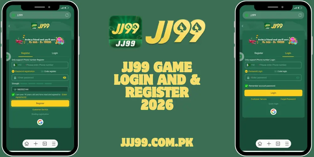 JJ99 Game Login And Register