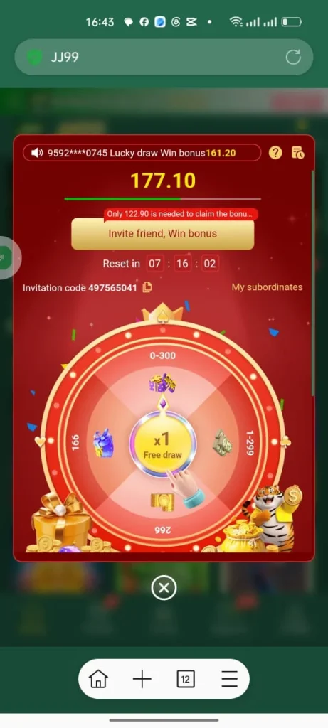 JJ99 Game Lucky Wheel