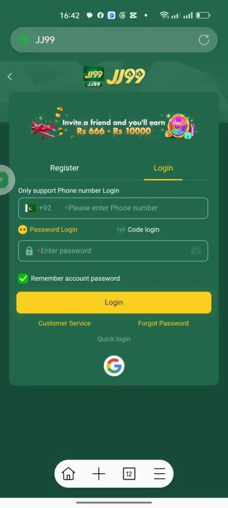 JJ99 Login